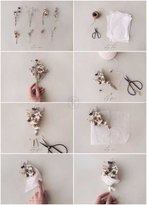 How To Make Mini Dried Flower Bouquets – Adored Vintage Ftd Flowers, Mini Bouquets, Dried Flower Bouquets, Making Flowers, Flower Bouquet Diy, Flower Gift Ideas, Adored Vintage, Flowers Bouquet Gift, בר מצווה