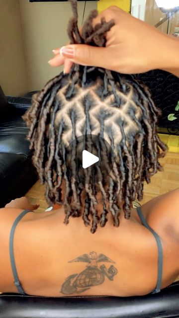 San Diego Locs / Loctician / Loc specialist / dreads / dreadlock on Instagram Diamond Parting Locs, Diamond Part Locs, Starter Locs Women, Diamond Parts Locs, Styles For Starter Locs, Locs Parting, Medium Starter Locs, Locs With Curls At The End, Flexi Rod Curls