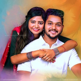 Studio Family Portraits, Digital Painting Photoshop, Caricature Wedding, Oriflame Beauty Products, Wings Wallpaper, Family Photoshoot Poses, Album Layout, Sai Pallavi, Family Portrait Poses