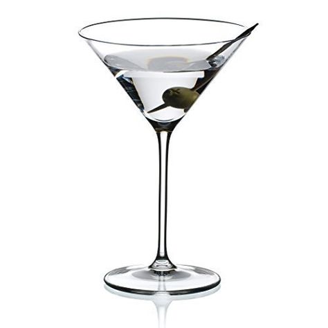 Riedel Bar Vinum XL Leaded Crystal Martini Glass, Set of 4 Crystal Martini Glasses, Shaken Not Stirred, Juice Extractor, Glassware Drinking, Classic Bar, Types Of Wine, Dirty Martini, Martini Glasses, Stemless Wine Glasses