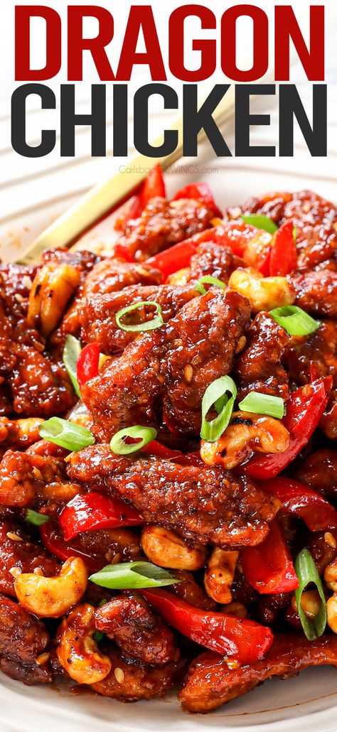 Random Food Recipes, Yummy Summer Dinner Recipes, Dinners For Big Families, Dragon Chicken, Cake Pizza, Chinese Buffet, College Food, Homemade Chinese Food, Spicy Chicken Recipes