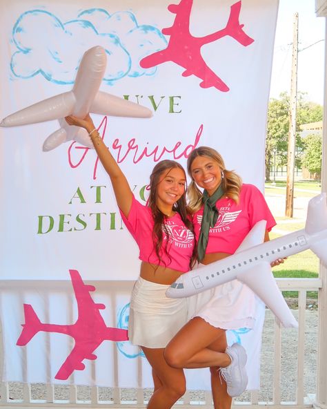 PC ‘24 has landed!!!☁️✈️💕✨ #deltazeta #deltazetasorority #bidday #biddaythemes #flywithus #pinterest #pinterestinspired #sororitygirls Delta Zeta Bid Day Themes, Adpi Spirit Week, Chi Omega Bid Day Themes, Fly Delta Bid Day, Spring Bid Day Themes, Delta Gamma Recruitment, Sorority Recruitment Themes, Recruitment Themes, Delta Zeta Sorority