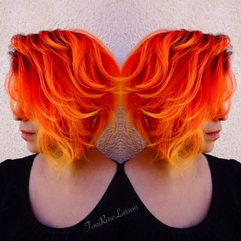 4 Reasons You Should Dye Your Hair Orange And Red Hair, Orange Hair Bright, Orange And Yellow Hair, Fire Hair Color, Cheveux Oranges, Future Hairstyles, Character Hair, Hair Color Orange, Daisy Hair