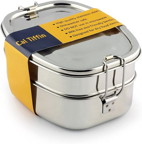 Cal Tiffin Stainless Steel Oval Bento Lunchbox 40 oz, 3-Compartment - Eco Friendly, Dishwasher Safe, BPA Free, Plastic Free: Amazon.ca: Home & Kitchen Magic Cook, Tiffin Lunch Box, Stainless Steel Lunch Containers, Stainless Steel Bento Box, Quick Lunch Recipes, Sandwich Box, Tiffin Box, Steel Lunch Box, Box Food