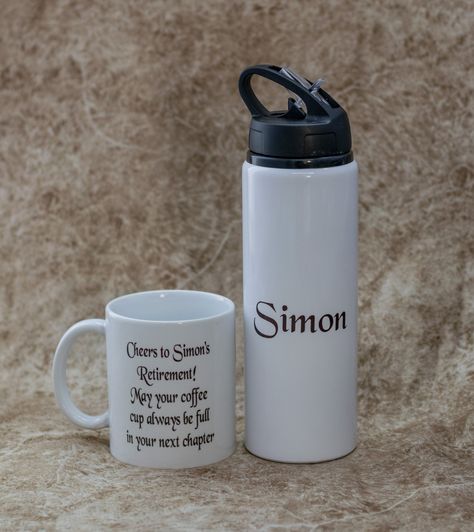 Branded White Mug and Water bottle Free branding with a message of your choice WhatsApp 0715909090 or 0714062929 to order White Mug, Gift Shop, Coffee Cups, Water Bottle, Mug, Branding, Water, Gifts, Quick Saves