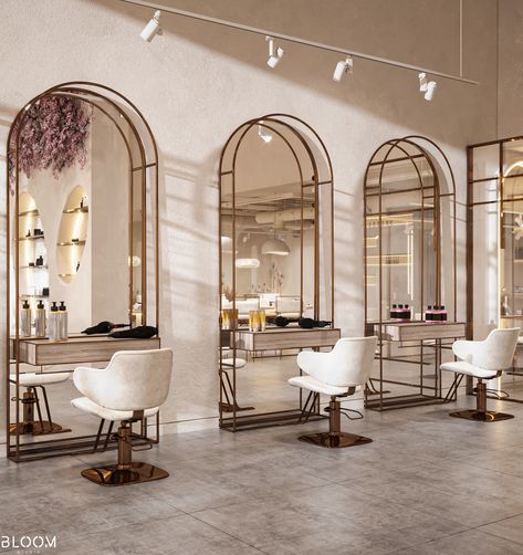 Beauty Center Design, Beauty Salon Decor Luxury, Luxury Salon Interior Design, Salon Design Ideas, Beauty Salon Interior Design, Esthetician Room Decor, Hair Salon Design, Spa Interior Design, Hair Salon Interior