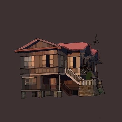 Bahay Kubo Illustration, Bahay Kubo Sketch, Ancient Philippines, Philippines Architecture, Filipino Houses, Modern Filipino House, Bataan Philippines, Txt Selca, Philippine Architecture