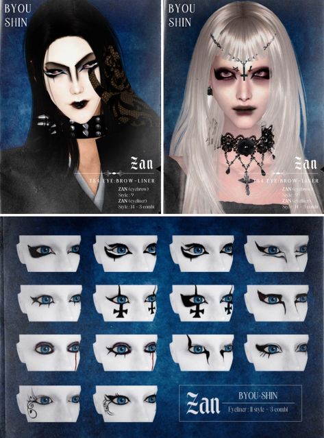 Corpse Paint Sims 4 Cc, Sims 4 Stretched Septum, Sims 4 Cc Stretched Septum, Trad Goth Cc Sims 4, Sims 4 Ghost Band Cc, Sims 4 Vkei Cc Clothes, Cybergoth Sims 4 Cc, Sims Gothic Cc, Goth Makeup Sims 4 Cc