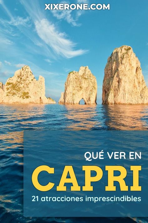 ¿Estás planeando un viaje a Campania y te preguntas qué hacer en la isla de Capri? Descubre las mejores cosas que ver en Capri. Desde encantadoras atracciones naturales a lujosas zonas peatonales y miradores espectaculares. Capri Italia, Positano, Amalfi, Capri, Travel, Cinque Terre