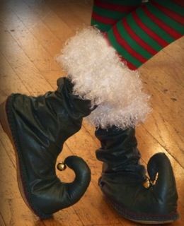 Homemade Elf Costume, Elf Costumes, Elf The Musical, Elf Slippers, Elf Boots, Christmas Elf Costume, Christmas Elf Doll, Clown Shoes, Grinch Party