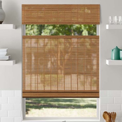 Give your windows a warm, natural look and feel with these fashionable Top Down Bottom Up woven wood shades. You'll love the unique functionality for light and privacy! Classic Cordless Top Down Bottom Up Woven Woods, 24X36, SelectBlinds Wood Window Coverings, Cordless Woven Wood Shades, Woods Dark, Dining Room Window Treatments, Select Blinds, Woven Wood Shades, Tiny House Nation, Bamboo Blinds, Bamboo Shades