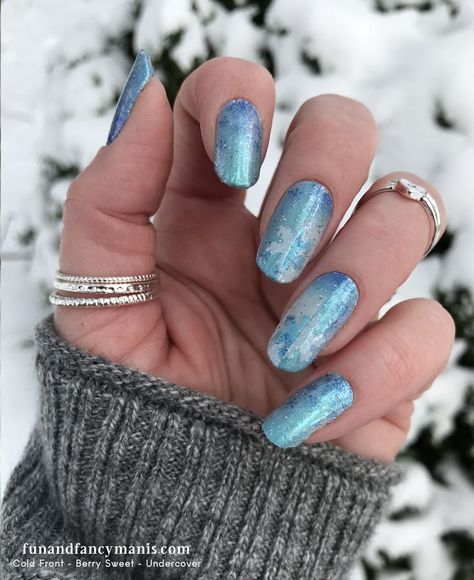 Color Street Mixed Mani, Snow Nails, Mixed Mani, Dry Nail Polish, Cold Front, Color Street Nails, Fancy Nails, Color Street, Diy Nails