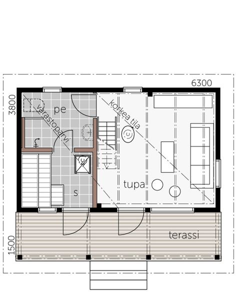 Nalle 25 / Kontio Sauna House Plan, Sauna House, Home Improvement Ideas, Home Design Plans, Design Planning, House Designs, House Plan, Architecture Design, House Plans