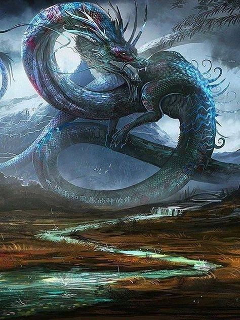 dragons, dragon, fantasy art Eastern Dragon, Creature Fantasy, Dragon's Lair, Asian Dragon, Chinese Mythology, Water Dragon, Dragon Pictures, Dragon Artwork, Blue Dragon