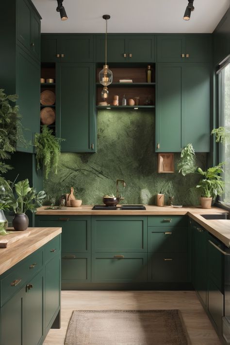 Welcome to a daily interior designer routine with verdant vibes! Embrace nature in your space with the allure of dark green cabinets. Explore fresh ideas for a botanical-inspired look.
#ad  


#ideasInspo
#wallpaint2024
 #color2024
 #DIYpainting
 ##DIYhomedecor
 #Fixhome Dark Green Bathroom Cabinets, Forest Green Kitchen, Color Tile Backsplash, Green Kitchen Ideas, Light Green Kitchen, Sustainable Kitchen Design, Mint Green Kitchen, Olive Green Kitchen, Green Kitchen Walls