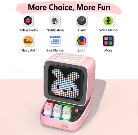 16X16 LED App Controlled Front Screen Retro Pixel Art, Time Planner, Desktop Setup, Acrylic Display Case, Pixel Art Games, Pixel Games, Pixel Art Design, Wireless Speakers Bluetooth, Bluetooth Speakers Portable