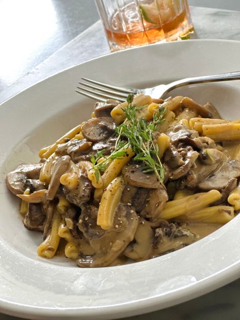 Pasta with Porcini Mushroom Sauce | Naomi Crisante Porcini Mushroom Sauce, Porcini Mushroom Pasta, Mushroom Ravioli Sauce, Porcini Pasta, Radicchio Pasta, Cream Of Mushroom Pasta, Mushroom Pasta Sauce, Cream Sauces, Porcini Mushroom