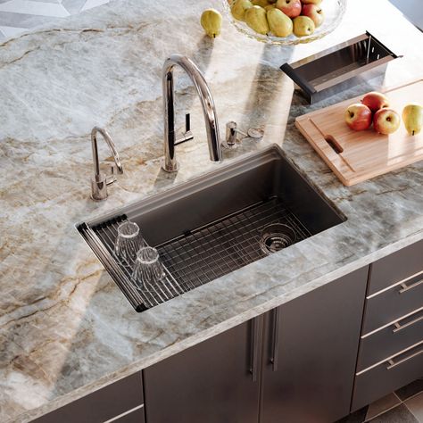 Sink Trends, Mountain House Kitchen, Laundry Faucet, Workstation Sink, Bath Trends, Small Bathroom With Shower, Sink Grid, New Kitchen Ideas, Kitchen Sink Accessories