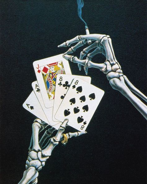 Hand Holding Card, David Mann Art, Aces And Eights, Lizzie Hearts, Poker Hands, Ace Card, Bad Apple, Poker Night, Biker Art