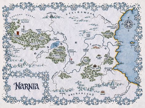 Narnia Map Printable, Narnia Map, Map Of Narnia, Guitar Types, Calligraphy Map, Book Maps, Cair Paravel, Narnia Quotes, Fantasy Map Making