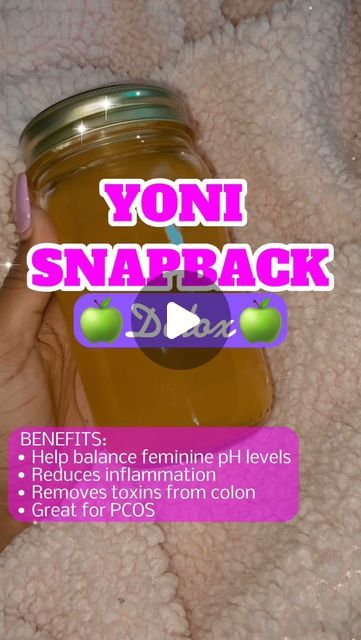 Lady Yoni (Nicole Knight) on Instagram: "🌸🍏YONI SNAPBACK🍏🌸

This yoni detox tonic helped me and other women cleanse the colon, urinary tract, and various feminine reproductive ailments, like:
• Yeast Infections
• Ovarian cysts & PCOS
• Fibroids
• BV (Bacterial Vaginosis)
• Imbalanced pH levels
• Also helps flatten the tummy 👀

🍏RECIPE🍏
• 1-2 Tbsp of Apple Cider Vinegar 
• 1 Tsp of Turmeric 
• 1 Tbsp of Honey
• 16 oz of Spring/Distilled Water

🍏DIRECTIONS🍏
• Add ACV, turmeric, and honey in a glass of 16 oz of spring/distilled water.
• Mix ingredients well and serve.

Drink this amazing detox concoction every morning (up to 2 weeks) before eating to activate your bodies immune system and snap that yoni back sis. 😜

Check out more of my favorite yoni detox drinks on my website 👉

? Urinary Health For Women, Ph Levels Female, Detox Baths For Women, Yeast Infection Remedies Fast, Healing Exercises, Acv Drink, Turmeric And Honey, Womb Healing, Urinary Health