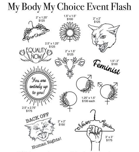 Women's Rights Tattoo Ideas, American Traditional Feminist Tattoo, My Body Is My Choice Tattoo, Tiny Feminist Tattoo, Womens Rights Tattoo, Radical Feminist Tattoo, Feminist Tattoos For Women, Unique Feminist Tattoo, Feminist Tattoos Minimalist