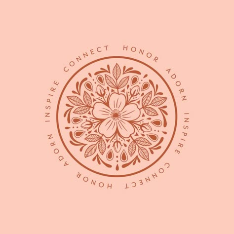 Inspiration Typographie, Visuell Identitet, Logo Generator, Floral Logo Design, Graphisches Design, Feminine Branding, Circular Logo, Logo Floral, Hand Drawn Logo