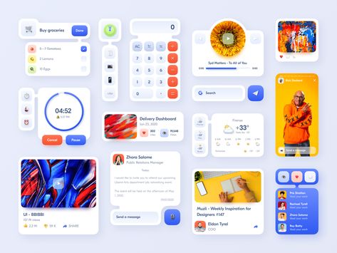 App Widgets Concept by Toma Li on Dribbble Widget Ui Design, Widget Design Ideas, Mobile Typography, Widgets Design, Widget Apps, App Widget, App Widgets, Ios Widgets, Mobile App Design Inspiration