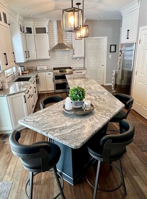 Perfect Kitchen Layout With Island, Adding Peninsula To Kitchen, Different Kitchen Island Shapes, Odd Shaped Kitchen Island Ideas, Kitchen Counter With Seating, Shaped Kitchen Island, L Shaped Islands In Kitchen, Different Island Shapes, Odd Shaped Island Kitchen