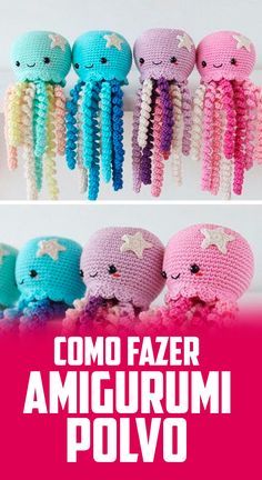 Receita e passo a passo de como fazer Amigurumi Polvo. #amigurumi #amigurumipolvo #polvo #crochê #artesanato #amigurumireceitas #receitaspdf Amigurumi Ideas, Crochet For Kids, Yarn Crafts, Crochet Amigurumi, Crochet Projects, Kids Toys, Diy And Crafts, Crochet Hats, Amigurumi