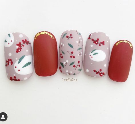 Irotoiro Nail, Trendy Summer Nails 2023, Cny Nails, Nail Natural, Nail Noel, Trendy Summer Nails, New Years Nail Art, Bunny Nails, Summer Nails 2023