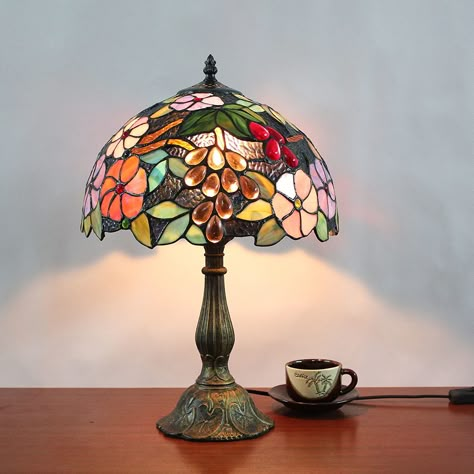 Cheap Table Lamps, Tiffany Style Lamp, Tiffany Lamp, Tiffany Table Lamps, Table Lights, Glass Desk, Living Room Bar, Stained Glass Lamps, Tiffany Lamps