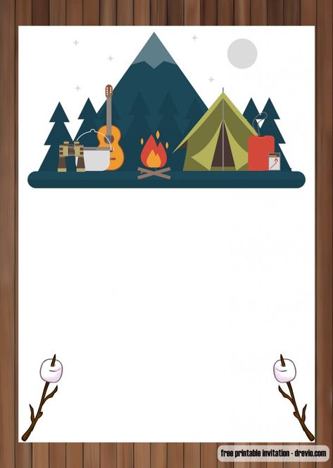 Download FREE Printable Outdoor Camping Birthday Invitation Templates ! FREE Templates download for your next awesome party. Click here to browse the available invitations and edit it online with Drevio Canvas Camping Birthday Party Invitations, Camping Party Invitations, Camping Birthday Invitations, Camping Invitations, Camping Theme Birthday, Camping Desserts, Camping Theme Classroom, Camping Theme Party, Camp Theme