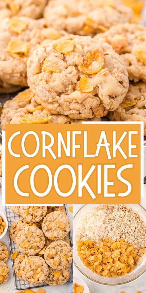 Frosted Corn Flakes Recipes, Cornflakes Cookies Recipe, Cookies Made With Corn Flakes, Frosted Flake Cookies, No Bake Cookies With Corn Flakes, Recipes With Corn Flakes, Cookies With Cornflakes, Eggless Meals, Frosted Flakes Treats