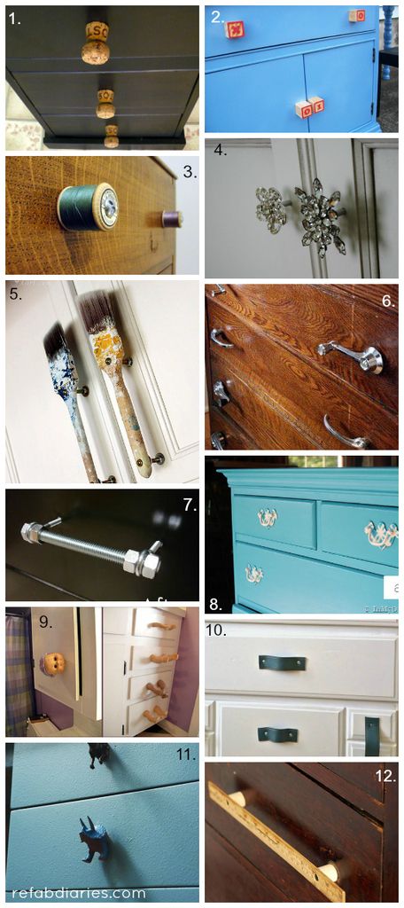 Upcycle: Ingenious drawer pulls and handles #DIYdrawerpulls #repurpose Drawer Pulls Diy, Unique Drawer Pulls, Decorating Rules, Drawer Pulls And Knobs, Diy Drawers, Diy Upcycling, Upcycle Projects, Furniture Hardware, Repurposed Furniture