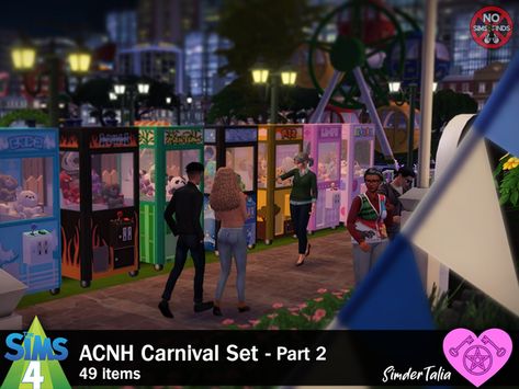 Acnh Carnival, Sims 4 Base Game, Game Booth, Sims 4 Tsr, Crane Game, Tumblr Sims 4, Sims 4 Mods Clothes, Sims 4 Game, Clock Tower