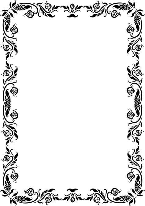 Frame Border Line Art - Free vector graphic on Pixabay Shadi Card, Printable Border, Border Line, Printable Frames, ملصق ديني, Colorful Borders Design, Colorful Borders, Frame Border Design, Page Borders Design