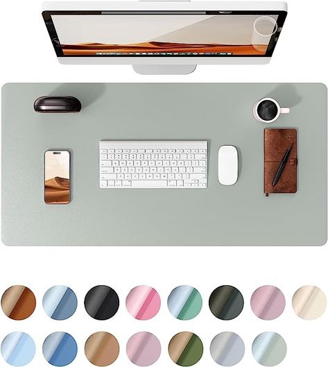 Amazon.com : YSAGi Leather Desk Pad Protector, Office Desk Mat, Large Mouse Pad, Non-Slip PU Leather Desk Blotter, Laptop Desk Pad, Waterproof Desk Writing Pad for Office and Home (Eggshell, 31.5" x 15.8") : Office Products Desk Cover, Leather Desk Pad, Grayish Green, Desk Writing, Large Mouse Pad, Cute Desk, Leather Desk, Laptop Desk, Large Desk