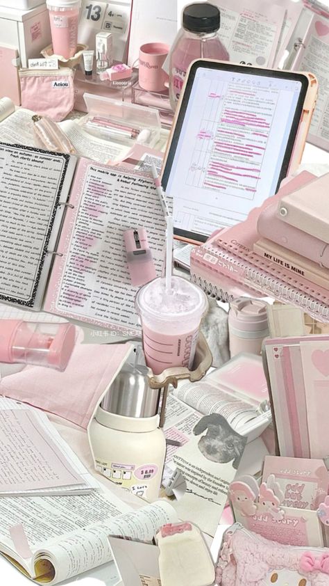 Study board, aesthetic, wonyoungism, clean girl Pink Productive Aesthetic, Artist Aesthetic Pink, Wonyoungism Vision Board, Pink Aesthetic Notes, Study Board Aesthetic, Study Aesthetic Pink, Aesthetic Study Pics, Pink Studying, Pink Clean Girl Aesthetic