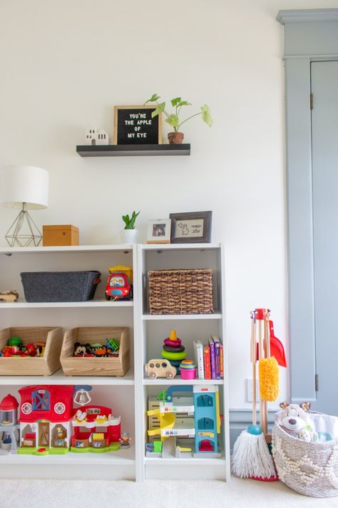 Mini Play Area In Living Room, Masculine Playroom, Basement Playroom And Office, Office / Playroom Ideas, Laundry Playroom Combo, Office And Toy Room Combo, Toy Room Office Combo, Office With Playroom, Small Office Playroom