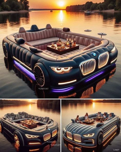 Mini Yacht, Luxury Bmw, Inflatable Rafts, Bmw Design, Inflatable Boat, Idea Design, Outdoor Playground, Boat Design, Private Island