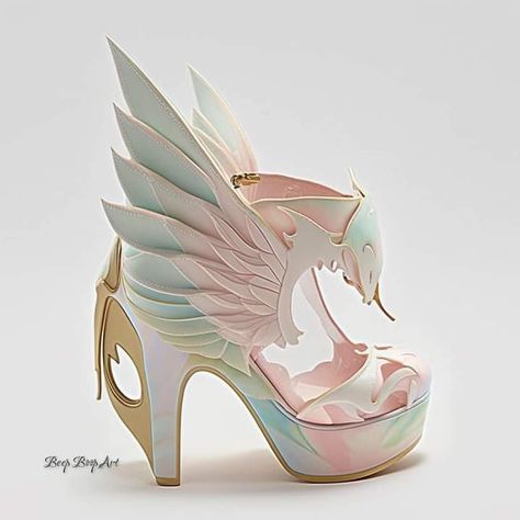 Shoes With Wings, Winged Shoes, Fairy Shoe, Cute Wings, Wings Shoes, Shoe Wings, Fantasy Shoes, Magic Shoes, Fairy Shoes