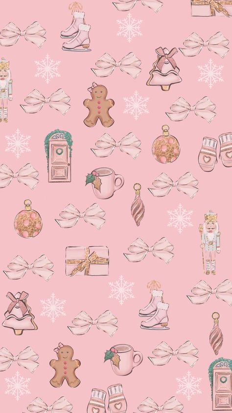 pink, Christmas, festive, girly Pink Christmas Background, Girly Christmas, Summer Crafts, Christmas Background, Christmas Wallpaper, Soft Girl, Pink Christmas, Iphone Wallpapers, Iphone Wallpaper