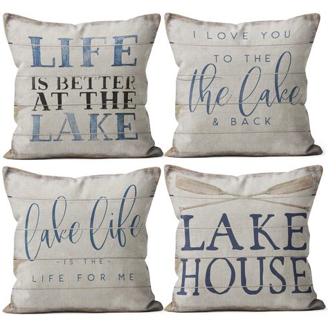 House Porch Decor, Lake House Porch, Lake Life Decor, Paddle Decor, Lake House Gifts, Rustic Lake Houses, Sofa Bed Couch, House Porch, Lake Decor