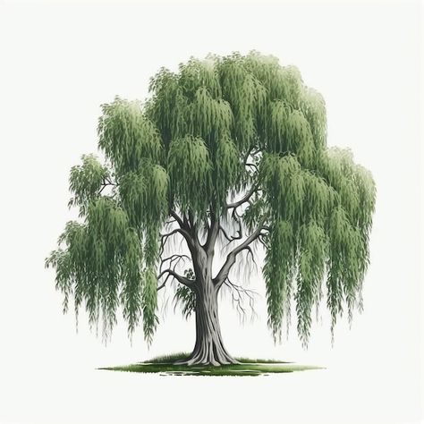 Photo willow tree cartoon drawing clear ... | Premium Photo #Freepik #photo #cartoon-tree #tree-drawing #tree #green-tree Fantasy Tree Drawing, Willow Tree Art, Tree Drawing Simple, Tree Cartoon, Weeping Willow Tree, Fantasy Tree, Magical Tree, Tree Icon, Drawing Wallpaper