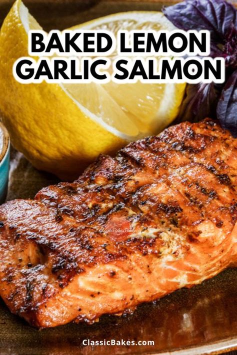 Lemon Garlic Butter Salmon, Lemon Garlic Salmon, Garlic Butter Salmon, Delicious Seafood Recipes, Butter Salmon, Garlic Salmon, Lemon Salmon, Vegetarian Main Dishes, Salmon Dishes