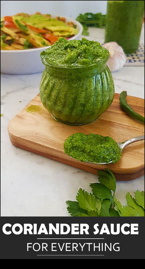 Corriander Recipes, Coriander Sauce, Coriander Recipes, Vegan Dressings, Vegan Sauce Recipes, Coriander Chutney, Vegan Sauce, Creamy Salad Dressing, Deep Green Color