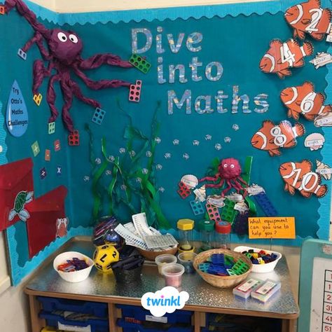 A gorgeous maths display by Twinkl member, Eve ❤️  A great idea for your back to school displays, perfect with our Maths resources!   #maths #displays #classroomdisplay #backtoschool #displaywall #classroom #education #twinkl #twinklresources Primary Classroom Displays, Maths Classroom Displays, Reception Maths, Maths Working Wall, Classroom Display Boards, Back To School Displays, Display Boards For School, Year 1 Classroom, Year 1 Maths