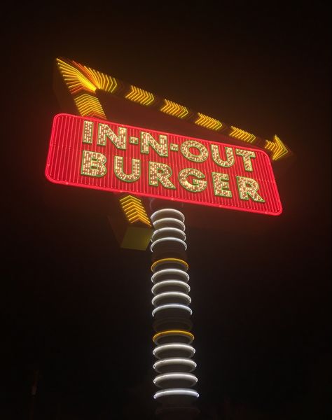 In And Out Aesthetic, In And Out Burger Aesthetic, In N Out Burger Aesthetic, In And Out, In N Out Aesthetic, Lv Aesthetic, Burger Neon, Arizona Aesthetic, In And Out Burger