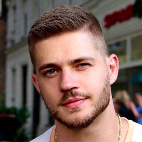 35 Best Crew Cut Hairstyles For Men (2021 Haircut Styles) Army Haircut, Military Haircuts Men, Crew Cut Hair, Very Short Hair Men, Crew Cut Haircut, Men Fade Haircut Short, Short Hair With Beard, Short Fade Haircut, Military Haircut